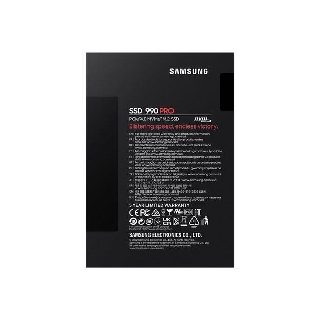 Kietasis diskas (SSD) vidinis SAMSUNG 990 PRO SSD 2TB M.2 NVMe PCIe 4.0 33