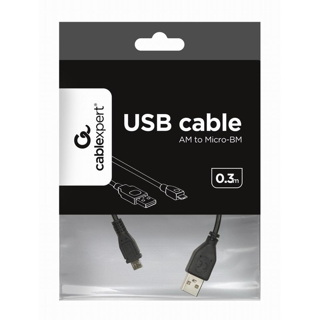 CABLE USB2 A PLUG/MICRO B 0.3M/CCP-MUSB2-AMBM-0.3M GEMBIRD