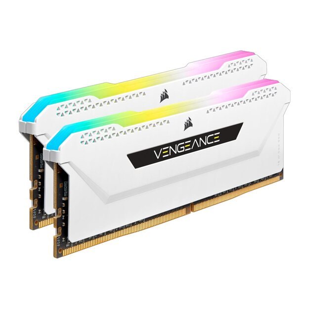 Operatyvioji atmintis (RAM) CORSAIR DDR4 32GB 2x16GB 3600MHz DIMM CL18 VENGEANCE RGB PRO SL White 1.35V XMP 2.0