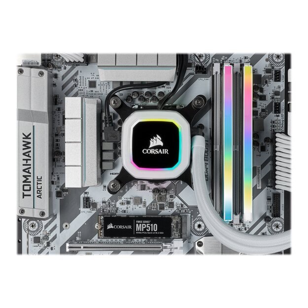 Operatyvioji atmintis (RAM) CORSAIR DDR4 32GB 2x16GB 3600MHz DIMM CL18 VENGEANCE RGB PRO SL White 1.35V XMP 2.0