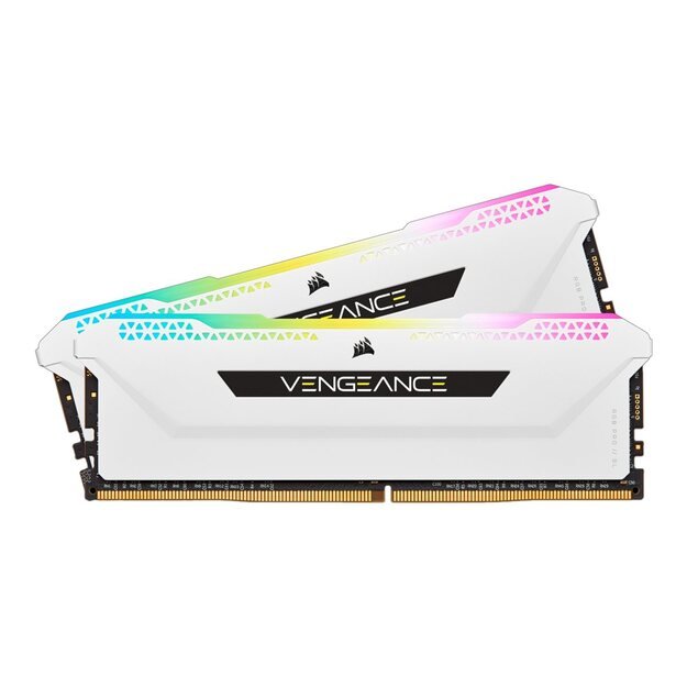 Operatyvioji atmintis (RAM) CORSAIR DDR4 32GB 2x16GB 3600MHz DIMM CL18 VENGEANCE RGB PRO SL White 1.35V XMP 2.0