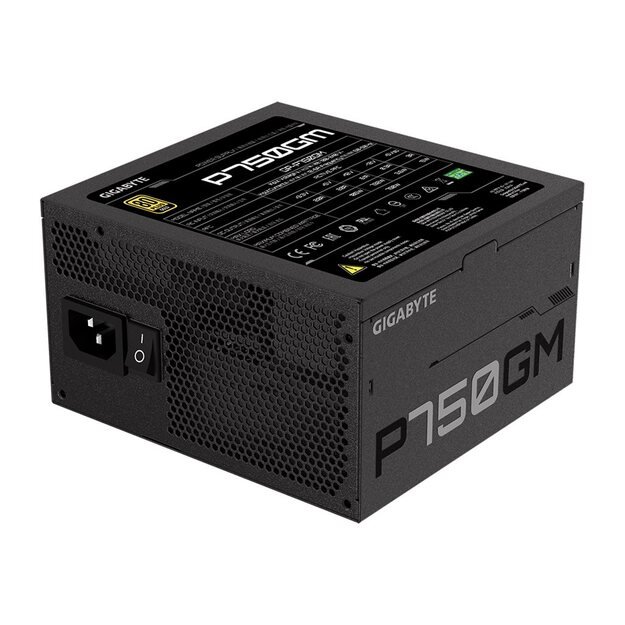 Maitinimo šaltinis kompiuteriui Power Supply|GIGABYTE|750 Watts|Efficiency 80 PLUS GOLD|PFC Active|MTBF 100000 hours|GP-P750GM