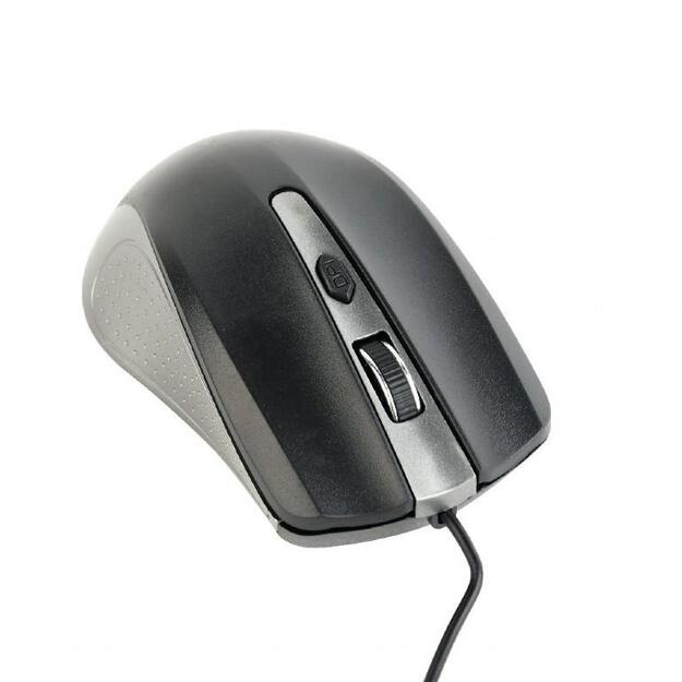 Kompiuterinė pelė laidinė MOUSE USB OPTICAL GREY/BLACK/MUS-4B-01-GB GEMBIRD