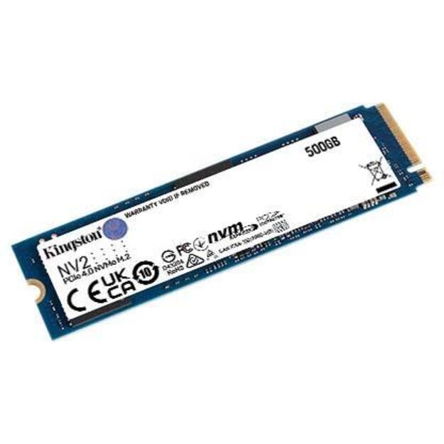 Kietasis diskas (SSD) vidinis SSD|KINGSTON|NV2|500GB|M.2|PCIE|NVMe|Write speed 2100 MBytes/sec|Read speed 3500 MBytes/sec|2.2mm|TBW 160 TB|MTBF 1500000 hours|SNV2S/500G