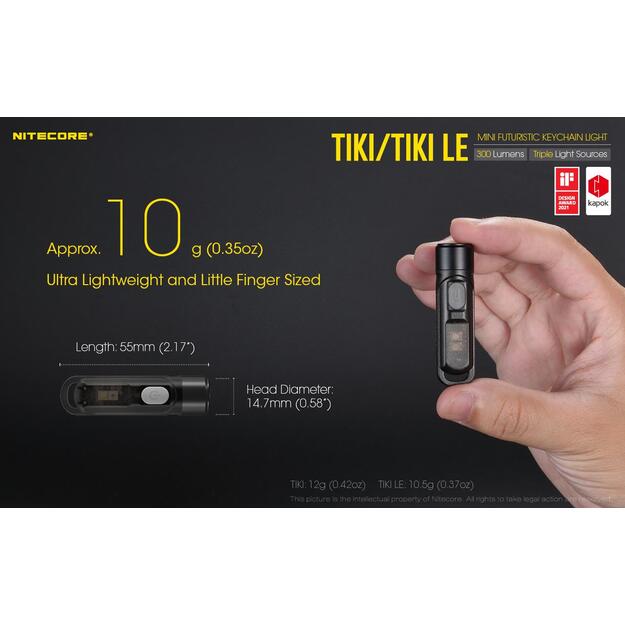 Žibintuvėlis T SERIES 300 LUMENS/TIKI LE NITECORE 6