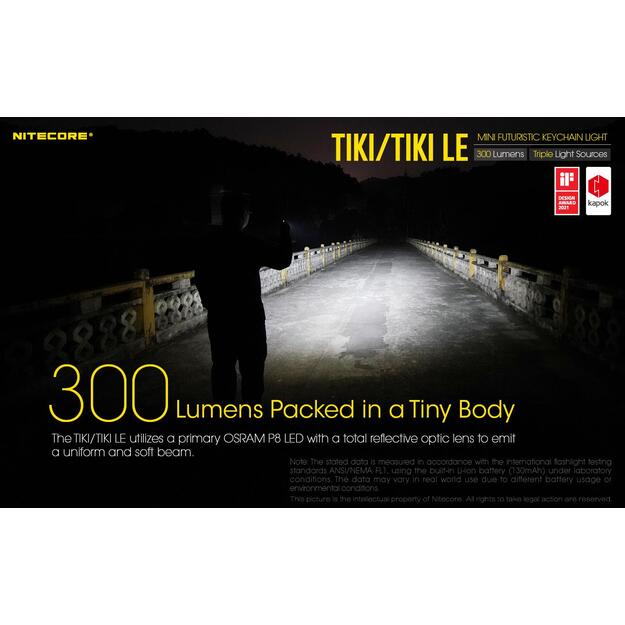 Žibintuvėlis T SERIES 300 LUMENS/TIKI LE NITECORE 5