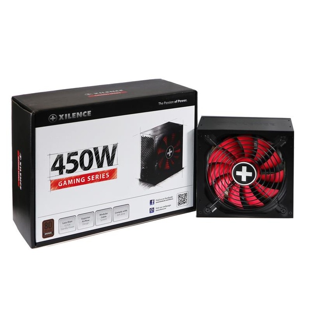Maitinimo šaltinis kompiuteriui Power Supply|XILENCE|450 Watts|Efficiency 80 PLUS BRONZE|PFC Active|XN213