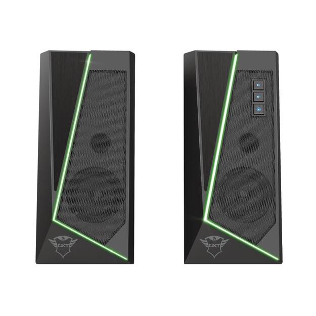 Speaker|TRUST|GXT 609 Zoxa RGB Illuminated Speaker Set|1xUSB 2.0|Black|24070