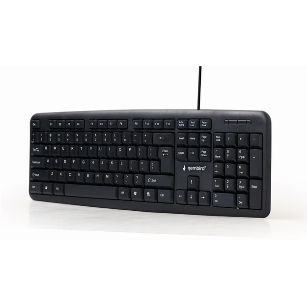 Klaviatūra laidinė STANDART USB ENG/BLACK KB-U-103 GEMBIRD