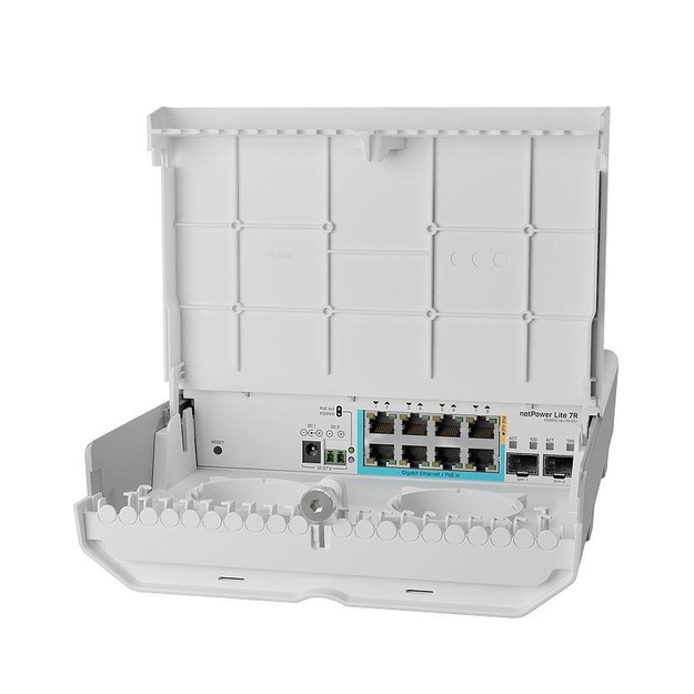 Komutatorius MIKROTIK CSS610-1GI-7R-2S+OUT NETPOWER LITE 7R CLOUD SMART SWITCH 8xGE POE 2x10G SFP+