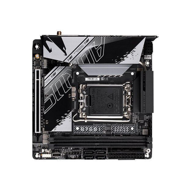 Pagrindinė plokštė GIGABYTE B760I AORUS PRO LGA1700 2xDDR4 4xSATA 3xM.2 1xDP 1xHDMI