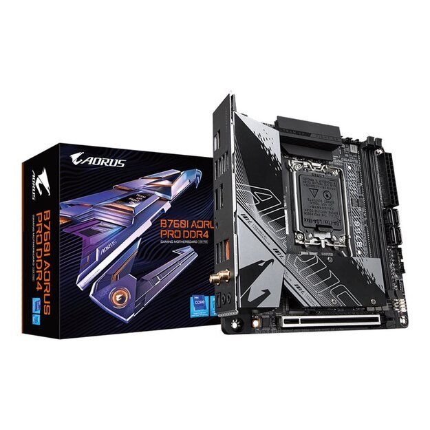 Pagrindinė plokštė GIGABYTE B760I AORUS PRO LGA1700 2xDDR4 4xSATA 3xM.2 1xDP 1xHDMI