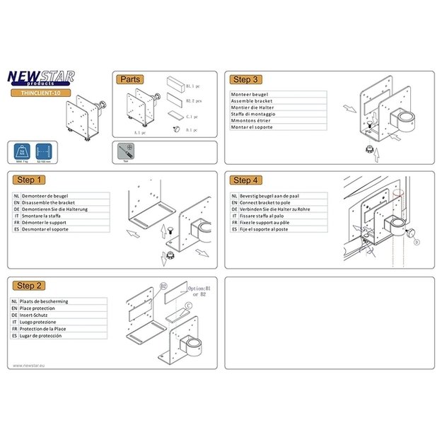 PC ACC THIN CLIENT MOUNT/10KG THINCLIENT-10 NEOMOUNTS