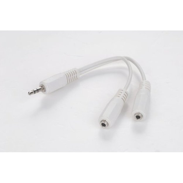 CABLE AUDIO SPLITTER 3.5MM/10CM WHITE CCA-415W GEMBIRD