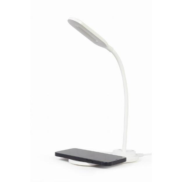 MOBILE CHARGER WRL DESK LAMP/WHT TA-WPC10-LED-01-W GEMBIRD