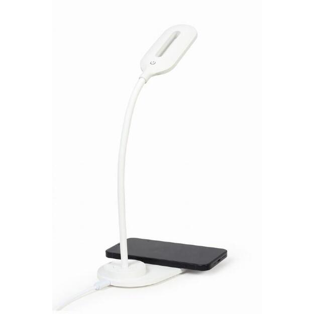 MOBILE CHARGER WRL DESK LAMP/WHT TA-WPC10-LED-01-W GEMBIRD