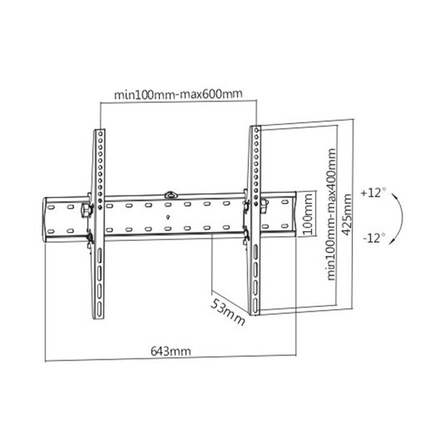 TV SET ACC WALL MOUNT 37-70 /WM-70T-02 GEMBIRD