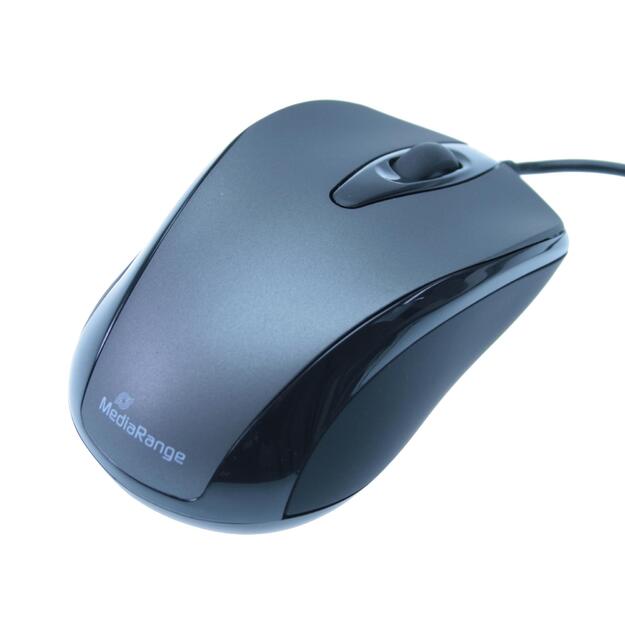 MOUSE USB OPTICAL BLACK/GREY/MROS201 MEDIARANGE 4
