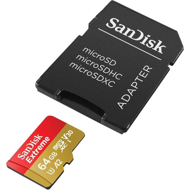 MEMORY MICRO SDXC 64GB UHS-I/W/A SDSQXAH-064G-GN6AA SANDISK 3