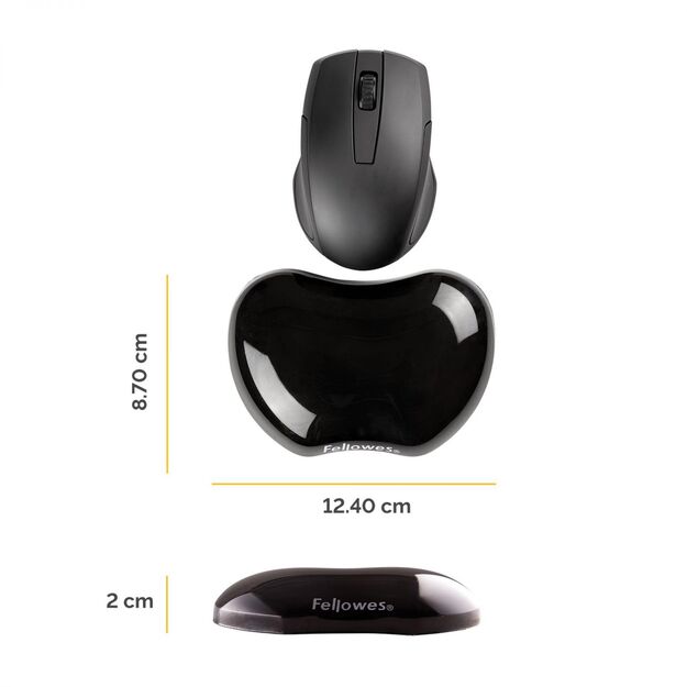 MOUSE PAD WRIST SUPPORT/BLACK 9112301 FELLOWES 1