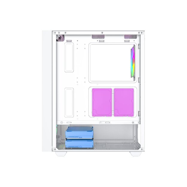 GEMBIRD computer case Fornax 4000 ATX - ARGB backlight white 29