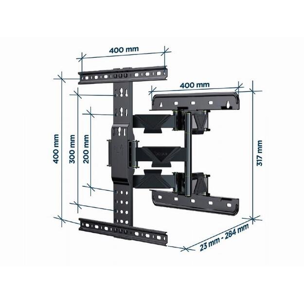 GEMBIRD Full-motion TV wall mount 32-65inch