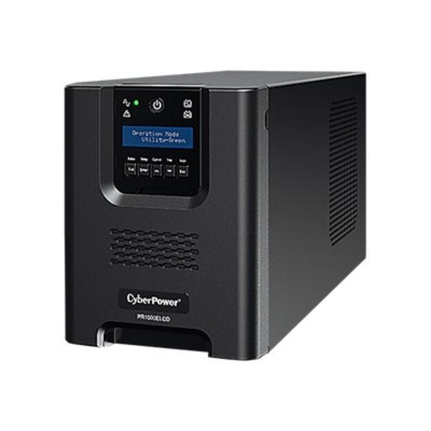 CYBERPOWER PR1000ELCD Line-Interactive UPS 1000VA/900W Sinewave AVR LCD Output IEC RS232 USB HID EPO SNMP EnergyStar