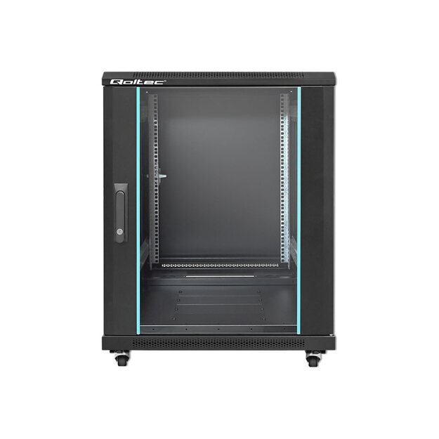 QOLTEC 54519 19inches RACK cabinet / 15U / 600 x 600 x 855 / Perforated doors / Steel case 6