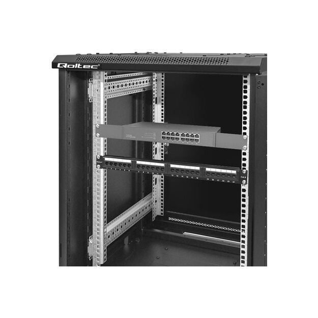 QOLTEC 54519 19inches RACK cabinet / 15U / 600 x 600 x 855 / Perforated doors / Steel case 1