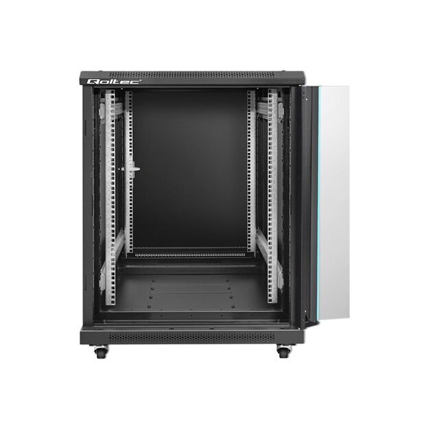 QOLTEC 54519 19inches RACK cabinet / 15U / 600 x 600 x 855 / Perforated doors / Steel case 3