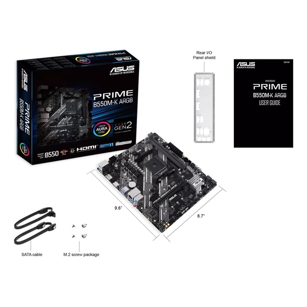 MB AMD B550 SAM4 MATX/PRIME B550M-K ARGB ASUS