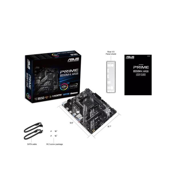 MB AMD B550 SAM4 MATX/PRIME B550M-K ARGB ASUS