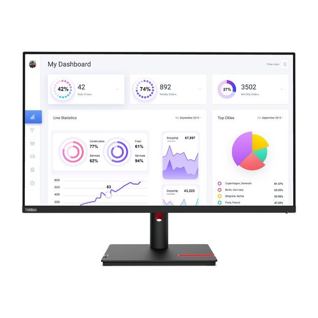 LENOVO ThinkVision T32p-30 31.5inch IPS 3840x2160 16:9 350cd/m2 4ms HDMI DP USB-C 3.2