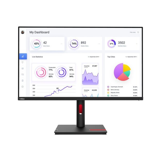 LENOVO ThinkVision T32p-30 31.5inch IPS 3840x2160 16:9 350cd/m2 4ms HDMI DP USB-C 3.2