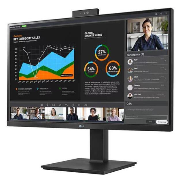 LCD Monitor|LG|27 |Panel IPS|2560x1440|16:9|5 ms|Speakers|Swivel|Pivot|Height adjustable|Tilt|Colour Black|27BQ75QC-B