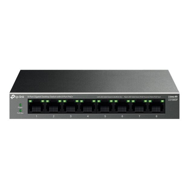 NET SWITCH 8PORT 8POE+/LS108GP TP-LINK