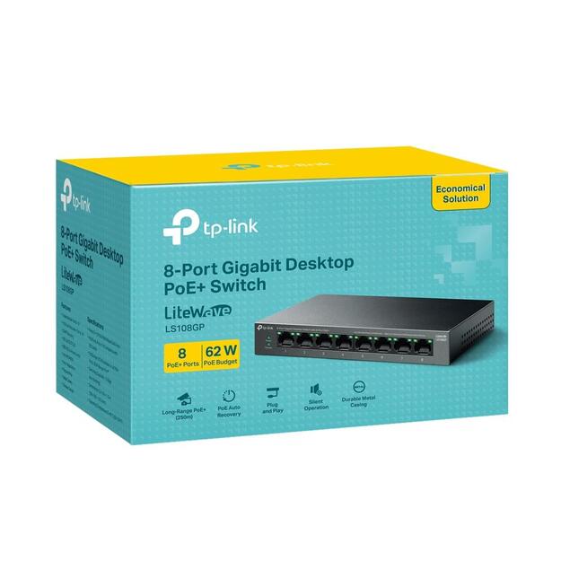 NET SWITCH 8PORT 8POE+/LS108GP TP-LINK