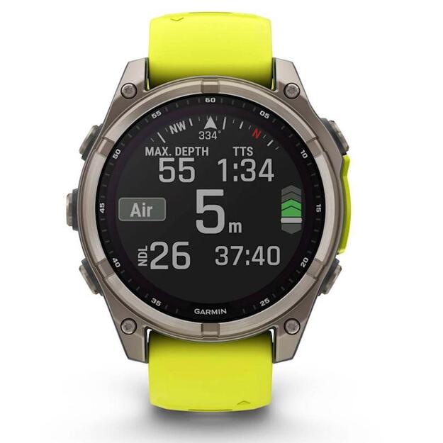 SMARTWATCH FENIX 8 SAPP. SOLAR/YELLOW 010-02906-21 GARMIN