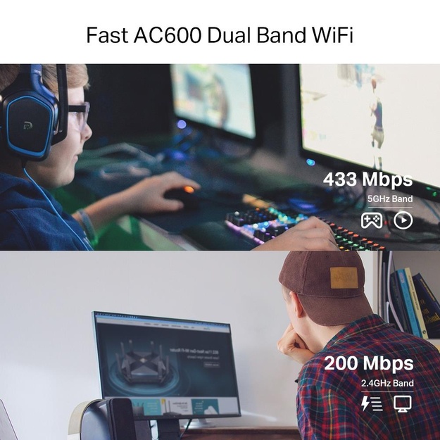 WRL ADAPTER 600MBPS/DUAL BAND ARCHER T2E TP-LINK