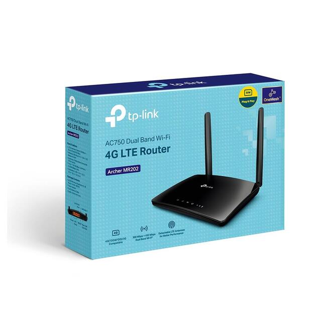 WRL ROUTER 750MBPS 10/100M/DUAL BAND ARCHER MR202 TP-LINK 3