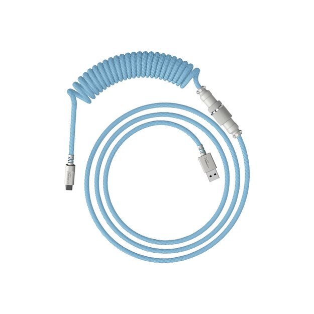 HP HyperX USB-C Coiled Cable Light Blue-White