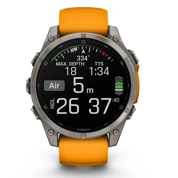 SMARTWATCH FENIX 8 SAPPHIRE/ORANGE 010-02905-11 GARMIN