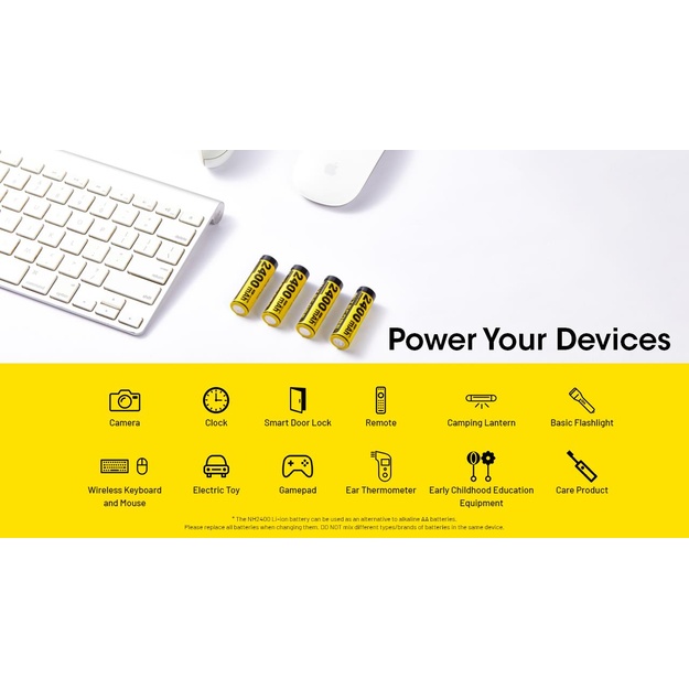BATTERY RECH. LI-ION 1.5V/NH2400 NITECORE