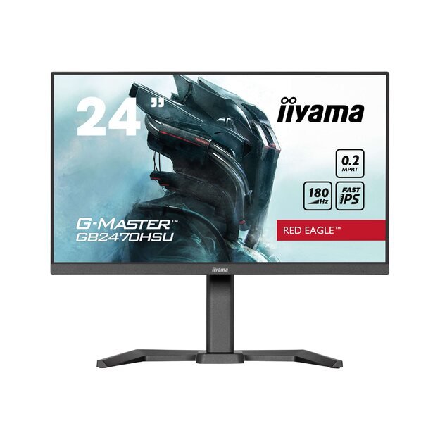 IIYAMA GB2470HSU-B6 G-Master Red Eagle 24inch Fast IPS FHD FreeSync Premium 180Hz 300cd/m2 0.2ms HDMI DP 4xUSB Speakers Black (P)