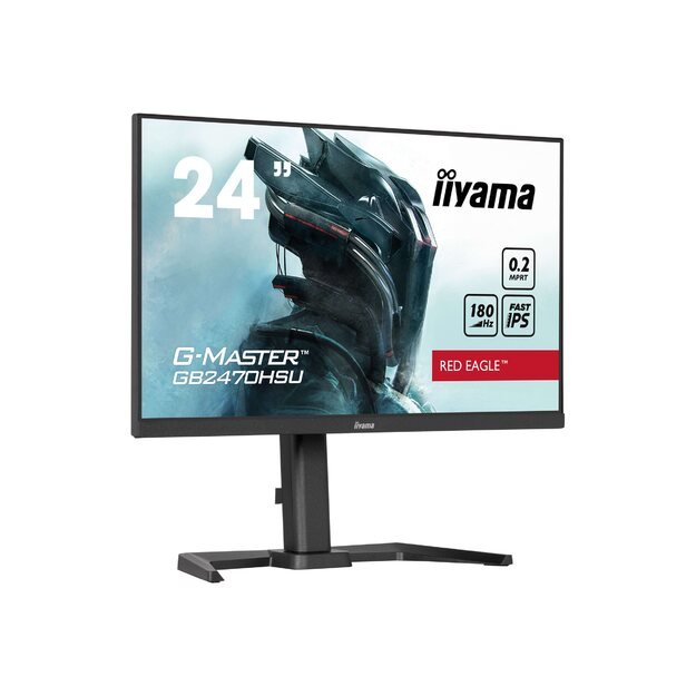 IIYAMA GB2470HSU-B6 G-Master Red Eagle 24inch Fast IPS FHD FreeSync Premium 180Hz 300cd/m2 0.2ms HDMI DP 4xUSB Speakers Black (P)