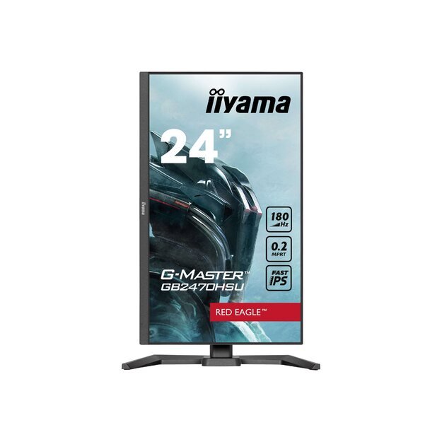 IIYAMA GB2470HSU-B6 G-Master Red Eagle 24inch Fast IPS FHD FreeSync Premium 180Hz 300cd/m2 0.2ms HDMI DP 4xUSB Speakers Black (P)