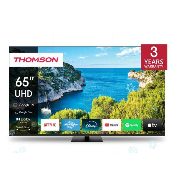 TV Set|THOMSON|65 |4K/Smart|3840x2160|Wireless LAN|Bluetooth|Google TV|Black|65UG5C14