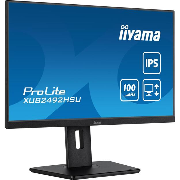 IIYAMA XUB2492HSU-B6 23.8inch IPS FHD 16:9 250cd/m2 0.4ms HDMI DP 4xUSB Hub (P) 25