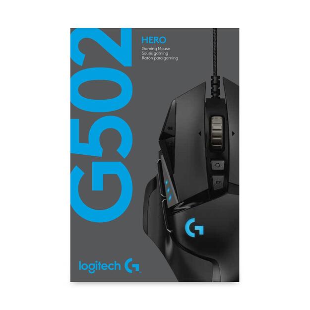 MOUSE USB OPTICAL G502 HERO/BLACK 910-005471 LOGITECH 13