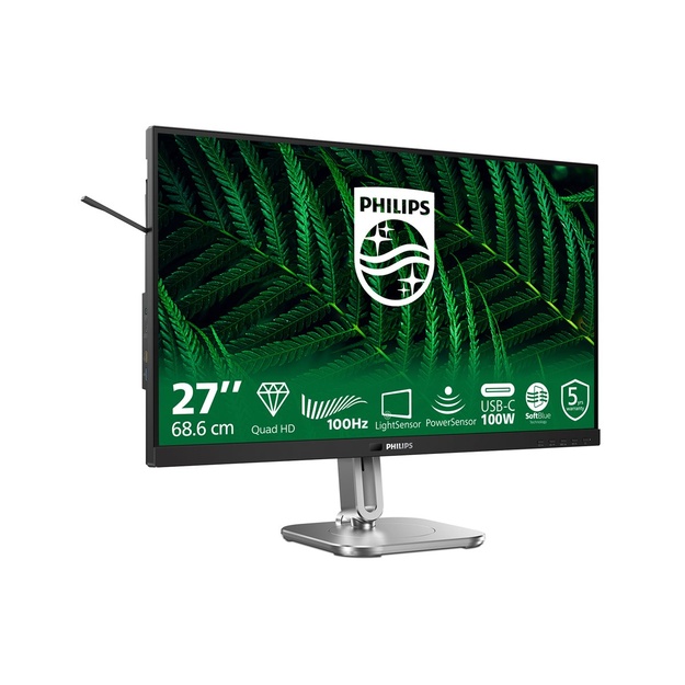 PHILIPS 27B2G5601/00 Monitor 27inch 2560x1440 100Hz 2xHDMI DP USB dark gray
